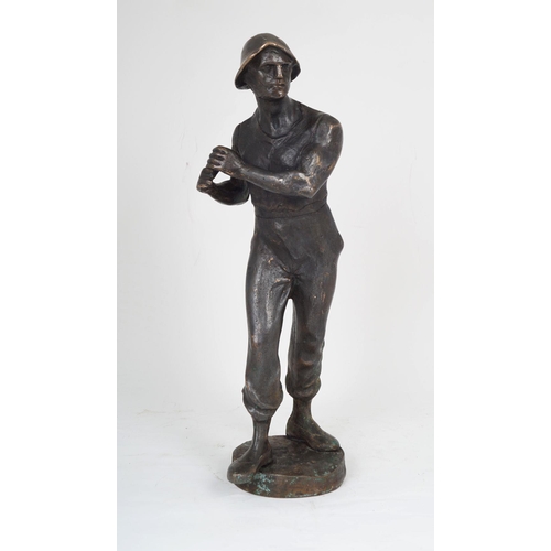 1186 - HEAVY BRONZE SCULPTURE