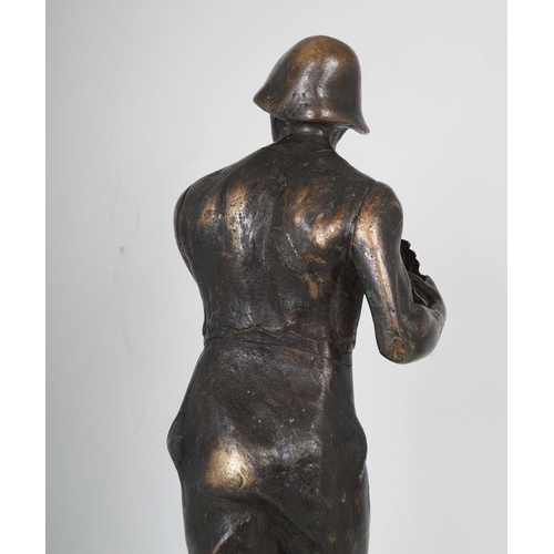 1186 - HEAVY BRONZE SCULPTURE