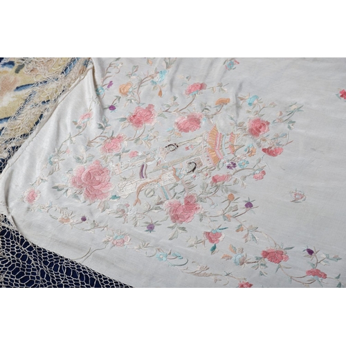 1191 - CHINESE QING SILK EMBROIDERED TABLE COVER