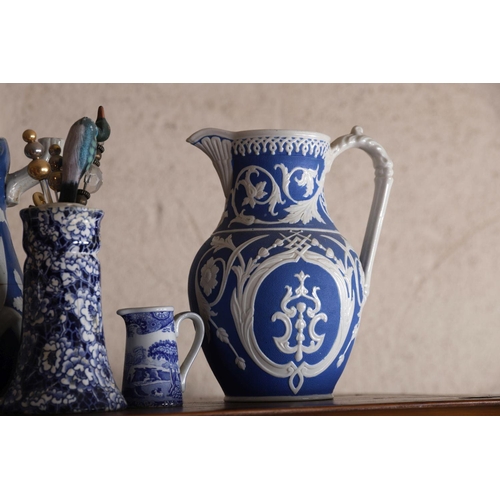 1194 - W. B. COLDRIDGE BLUE AND WHITE JUG