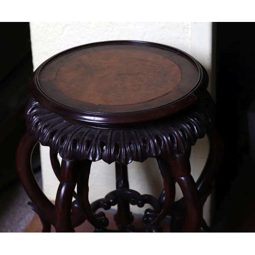 1202 - CHINESE HARDWOOD PEDESTAL