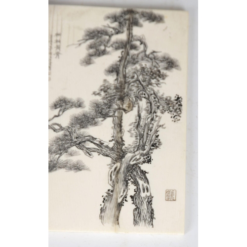 1209 - 19TH-CENTURY ORIENTAL PAINTING ON BONE