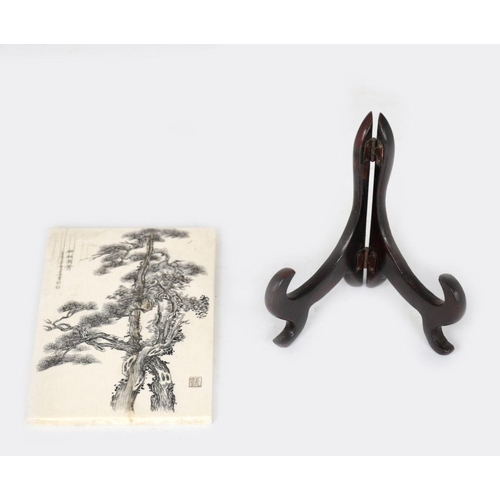 1209 - 19TH-CENTURY ORIENTAL PAINTING ON BONE