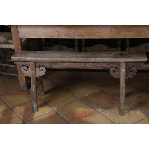 1212 - PAIR CHINESE MING/QING ELM BENCHES