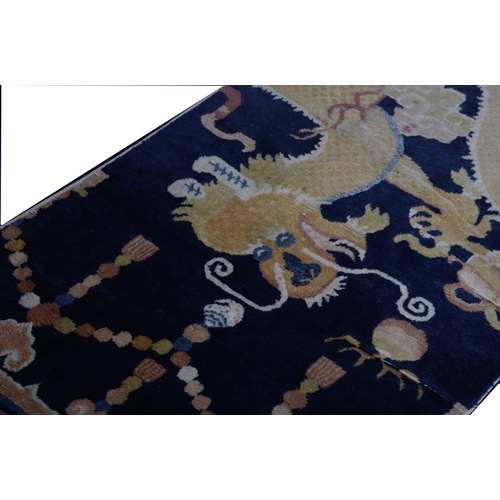 124 - CHINESE BAOTOU DRAGON PILLAR RUG