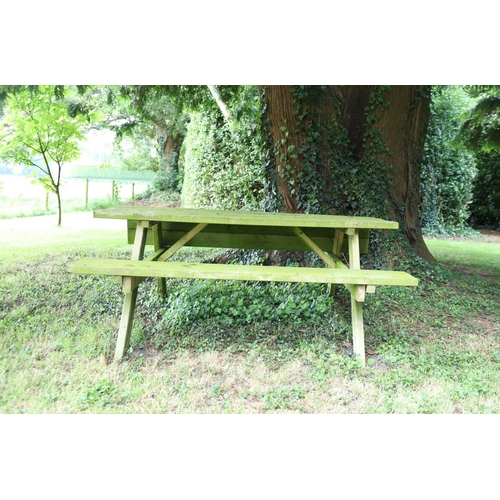 1284 - WOODEN PICNIC TABLE