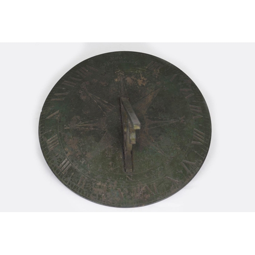 1305 - ANTIQUE CORK BRONZE SUNDIAL