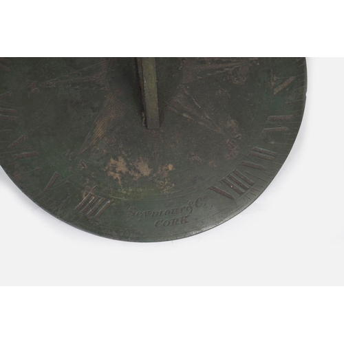 1305 - ANTIQUE CORK BRONZE SUNDIAL