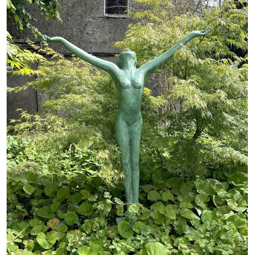 1316 - CONTEMPORARY BRONZE GARDEN SCULPTURE