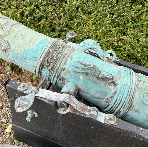 1318 - LARGE BRONZE CEREMONIAL CANNON