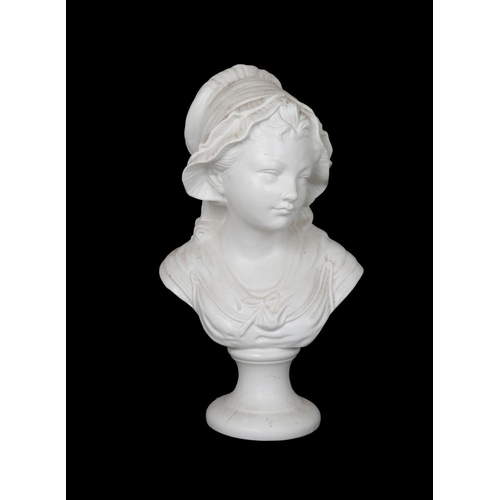 132 - CERAMIC BUST OF A YOUNG GIRL