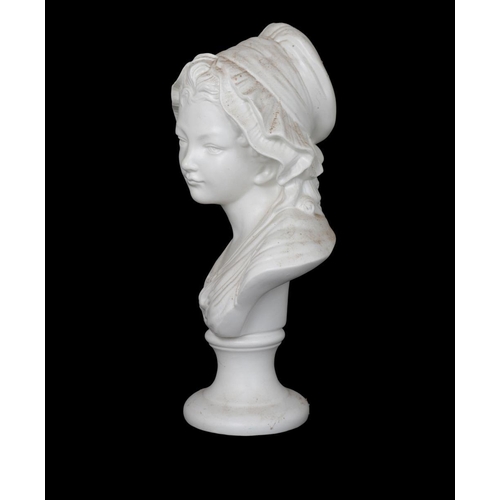 132 - CERAMIC BUST OF A YOUNG GIRL