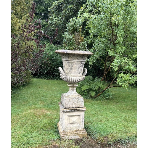 1329 - PAIR NEO-CLASSICAL GARDEN URNS