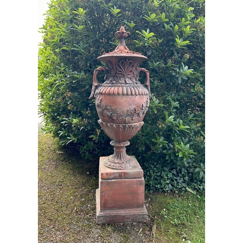 1353 - PAIR OF LARGE NEO-CLASSICAL ESTATE URNS