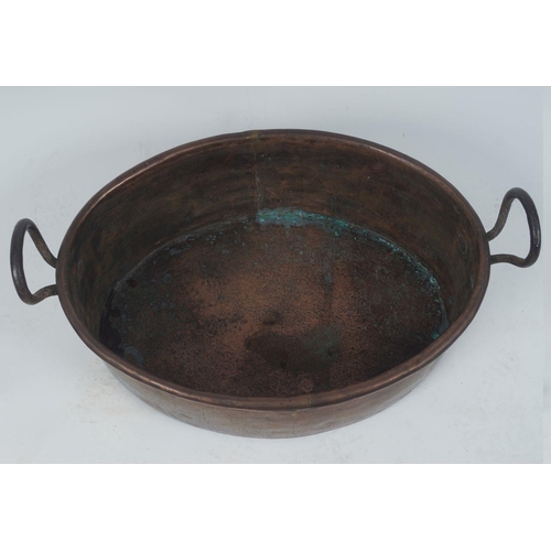 1382 - EXTREMELY LARGE ANTIQUE COPPER SAUCEPAN