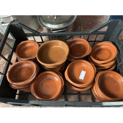 1393 - LOT OF 42 GLAZED TERRACOTTA TAPAS BOWLS