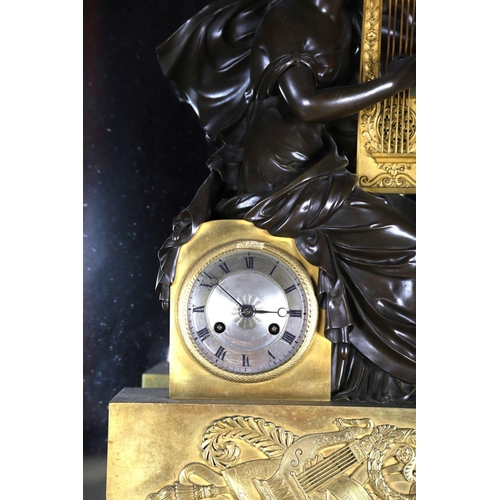 202 - FRENCH RESTORATION ORMOLU MANTEL CLOCK