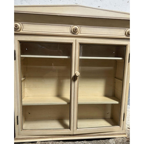 21 - WILLIAM IV PAINTED TABLETOP/WALL BOOKCASE