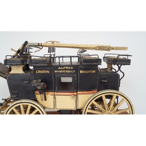 213 - MODEL OF AN ALFRED VANDERBILT CARRIAGE