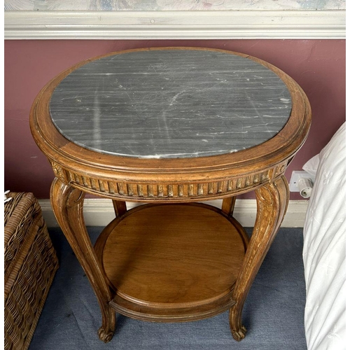 214 - PAIR EDWARDIAN WALNUT LAMP TABLES