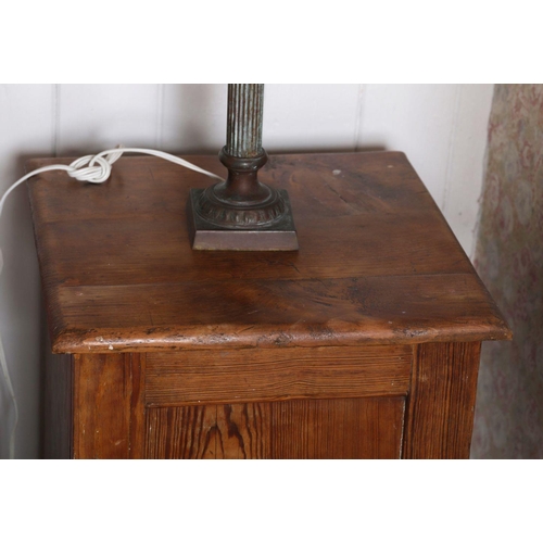 218 - VICTORIAN PINE BEDSIDE CABINET