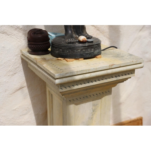 234 - 19TH-CENTURY PAINTED PINE PLINTH