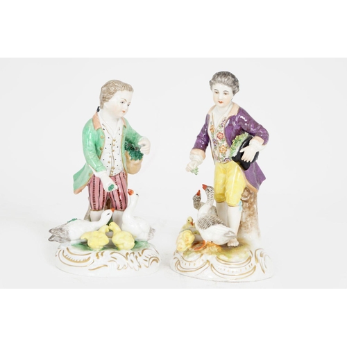 235 - PAIR 19TH-CENTURY GERMAN DRESDEN PORCELAIN FIGURES