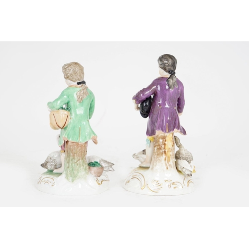 235 - PAIR 19TH-CENTURY GERMAN DRESDEN PORCELAIN FIGURES