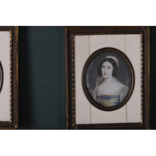 252 - PAIR PORTRAIT MINIATURES