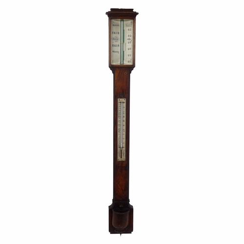 263 - IRISH GEORGIAN STICK BAROMETER