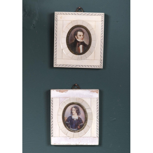 276 - PAIR OF 19TH-CENTURY PORTRAIT MINIATURES