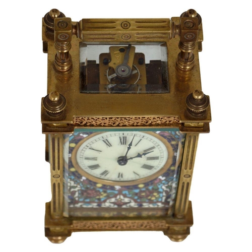 325 - 19TH-CENTURY FRENCH ENAMELLED CARRIAGE CLOCK