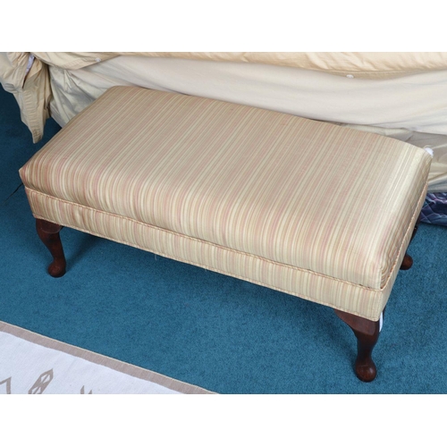 330 - MODERN SILK UPHOLSTERED STOOL