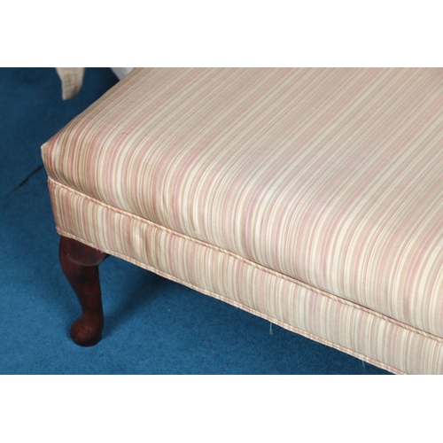 330 - MODERN SILK UPHOLSTERED STOOL