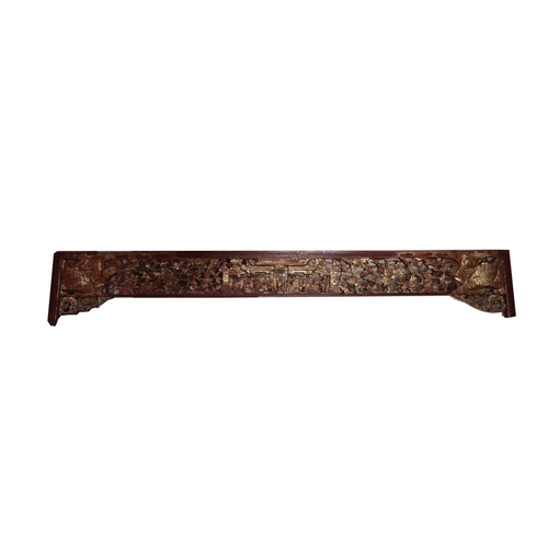 335 - LARGE 19TH-CENTURY CHINESE CARVED & GILT ARCH