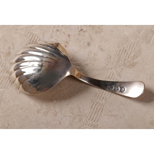 357 - GEORGIAN SILVER CADDY SPOON