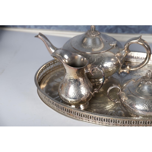 370 - 4 PIECE SILVER-PLATED TEA AND COFFEE SERVICE