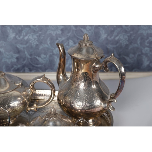 370 - 4 PIECE SILVER-PLATED TEA AND COFFEE SERVICE