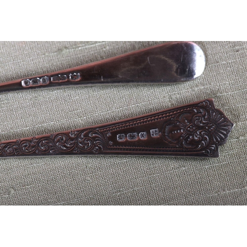 374 - ORNATE SILVER BUTTER KNIFE