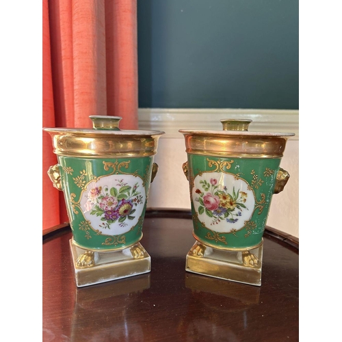 4 - PAIR OF PARIS PORCELAIN POLYCHROME VASES