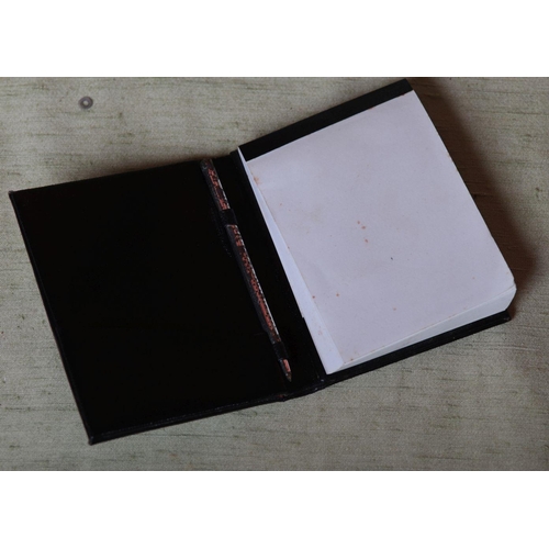 405 - SILVER MOUNTED LEATHER-BOUND NOTEBOOK