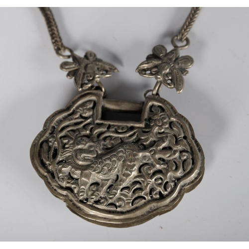 411 - CHINESE LOCK CHARM PENDANT