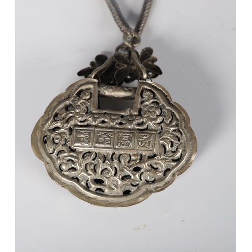 411 - CHINESE LOCK CHARM PENDANT