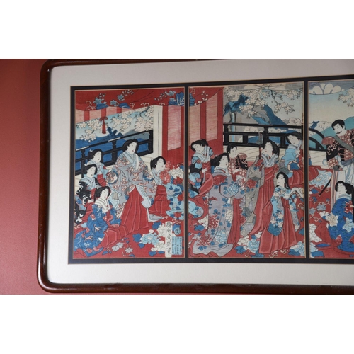 423 - JAPANESE MEIJI WOODBLOCK TRIPTYCH