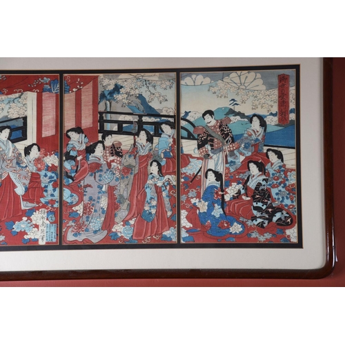 423 - JAPANESE MEIJI WOODBLOCK TRIPTYCH