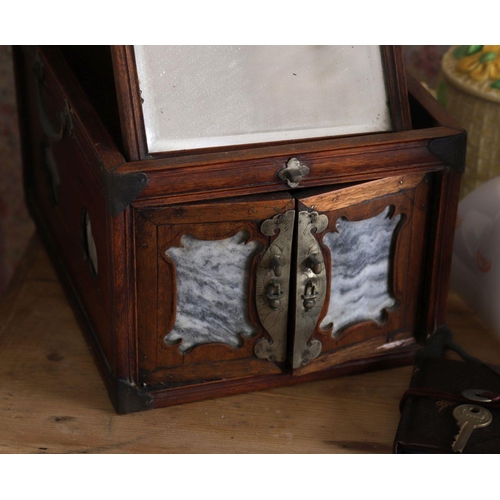 427 - 19TH-CENTURY CHINESE HARDWOOD VANITY BOX