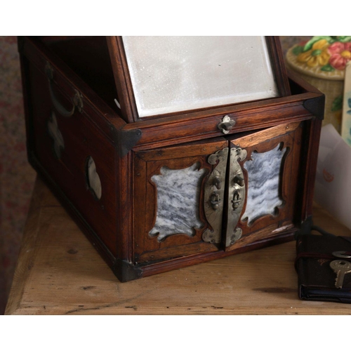 427 - 19TH-CENTURY CHINESE HARDWOOD VANITY BOX