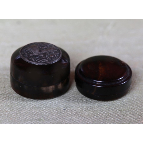 442 - 2 19TH-CENTURY TORTOISESHELL SNUFF BOXES