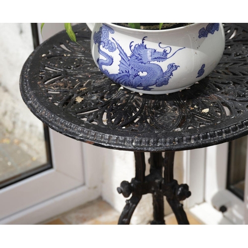 456 - VICTORIAN CAST IRON GARDEN TABLE