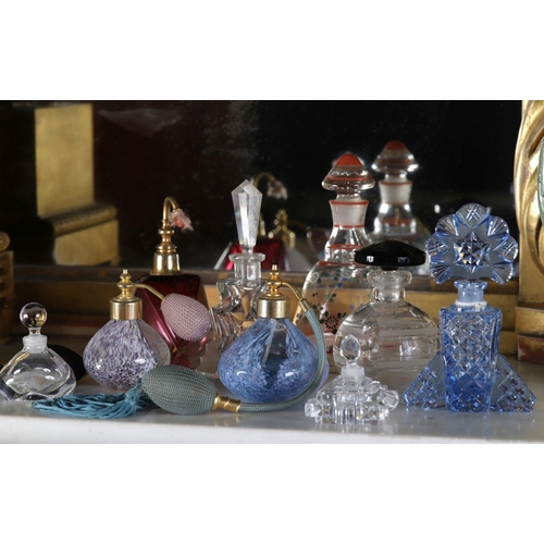 462 - GROUP OF 9 19TH-CENTURY PERFUME DECANTERS